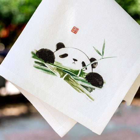 Panda Gift Chinese Characteristic Gift Handkerchief Small Square Handkerchief