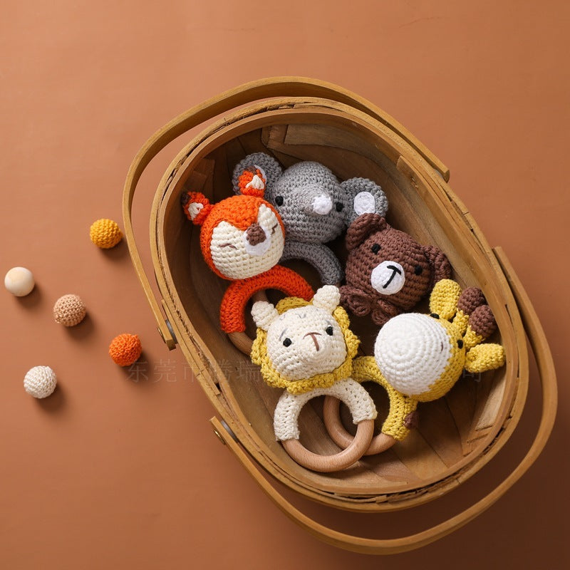 Gestrickte Tierrasseln Puppen Beruhigendes Babyspielzeug