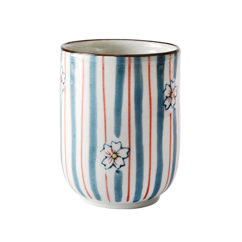 Household Straight Cup Colored Glaze Ceramic Teacup-7