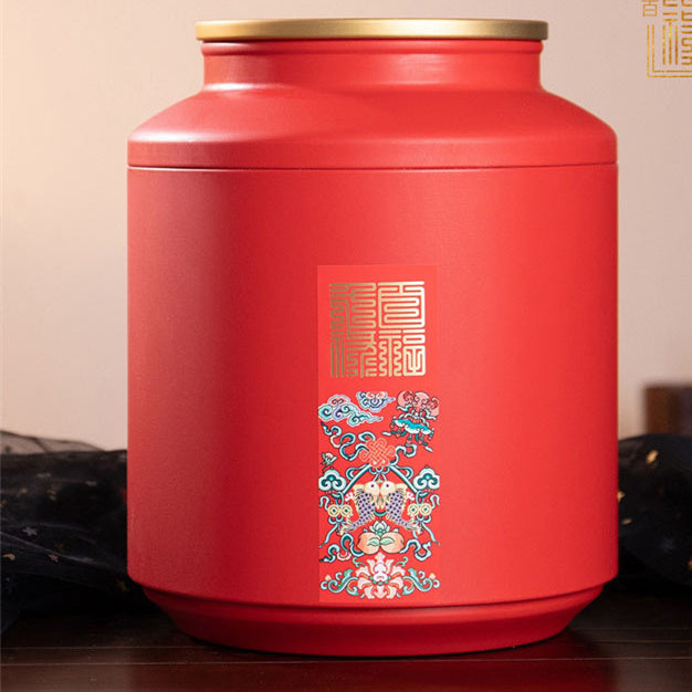 Black Tea Sealed Tin One Jin Large Tea Caddy