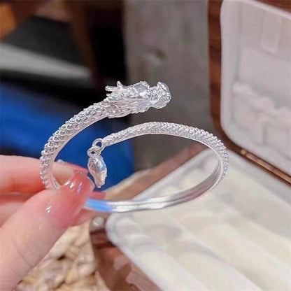 Trendy Magical Popular Relief Dragon Tail Adjustable Bangle-5