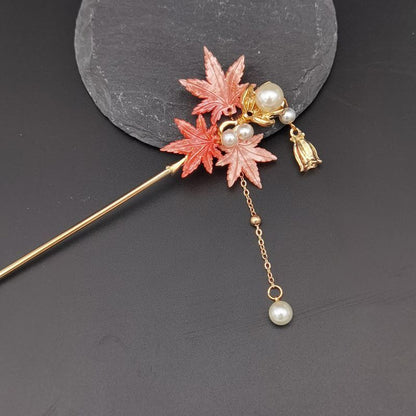 Wind Maple Leaf Tassel Exquisite Antique Hairpin