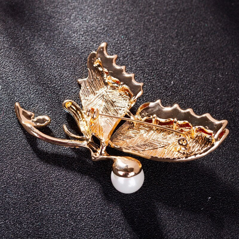 Pearl Butterfly Brooch