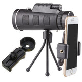 Compatible with Apple, Monocular Telescope Zoom Scope with Phone Clip Tripod