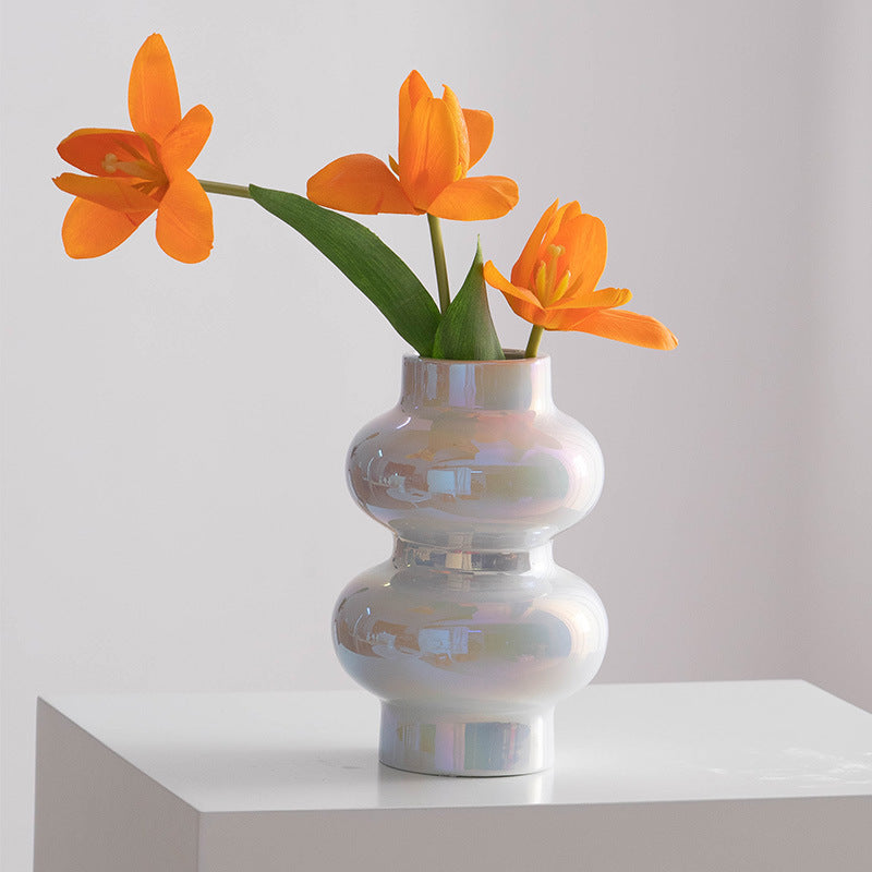 Pearl Plated Ceramic Vase Ornaments