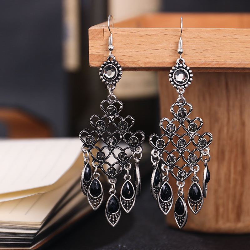 Chinese style multi-layer elegant earrings