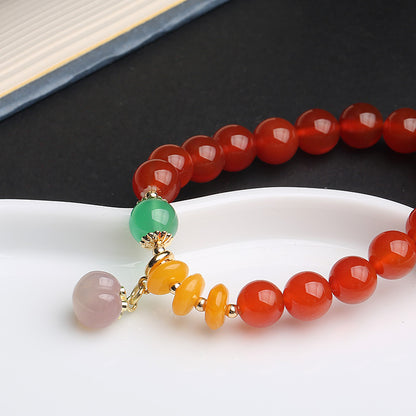 Red Agate Bracelet Hanging Yanyuan Peaches Bracelet