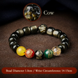 Five Gods of Wealth Lucky Beads Bracelet Zodiac Gold Obsidian Handheld Rosary-15