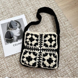 Hollow Shoulder Bag Ethnic Crochet Woven Bag