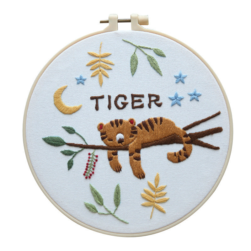 Animal World Wall Art Lu Embroidery Handmade Embroidery Material Kit-9