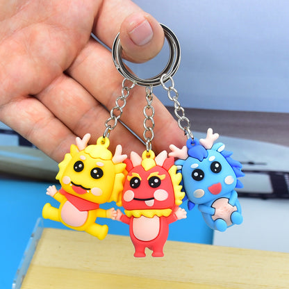 Wacky Style Creative Gift Cute Chinese Dragon Keychain-2