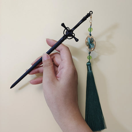 Sword Hairpin Tassel Hairpin Updo Chinese Ancient Style Clothing Accessories Modeling Headdress Hairpin