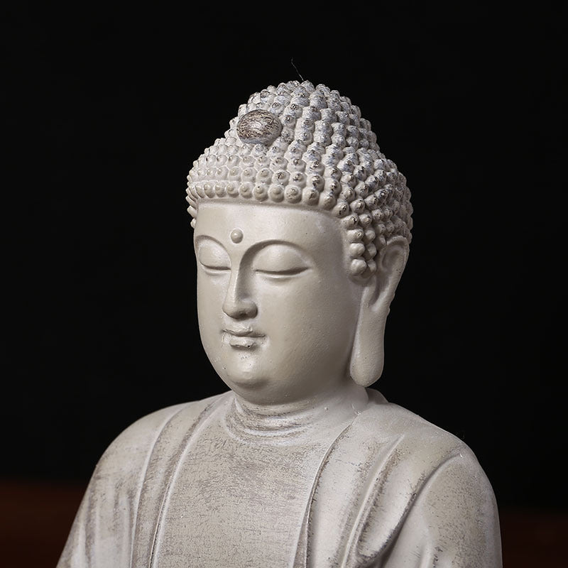 Chinesische Zen Buddha Statue Desktop Dekoration Landschaftsbauharzhandwerk