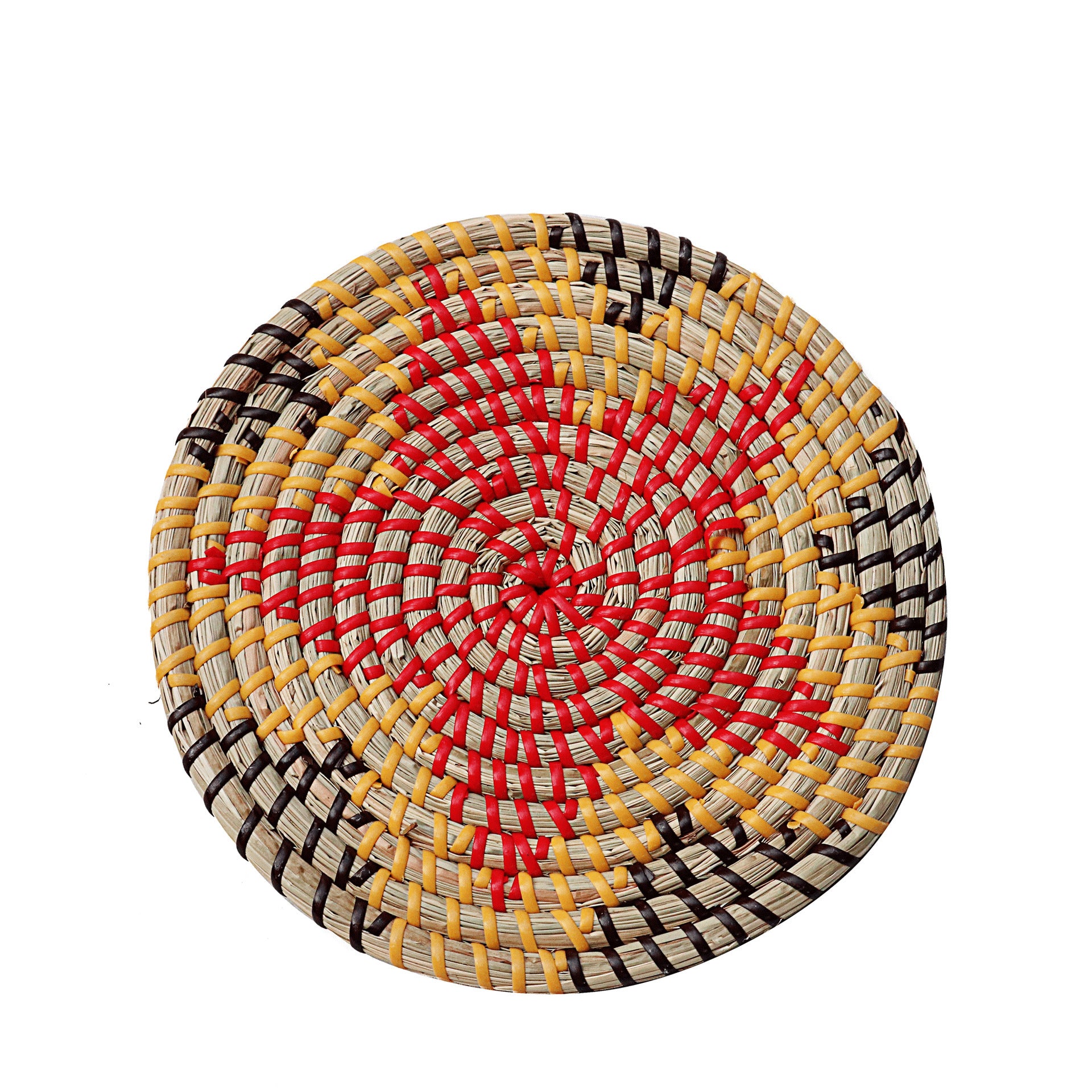 Round Bamboo Straw Woven Coaster Placemat Bamboo Woven Rattan Potholder Bowl Mat