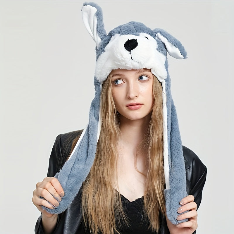 Cute Gift Animal Hat with Moving Ears-5