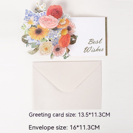 Creative Flower Teacher's Day Stereoscopic Greeting Cards Blessing Card