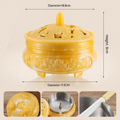 Creative Retro Incense Burner Ashtray Decoration With Lid