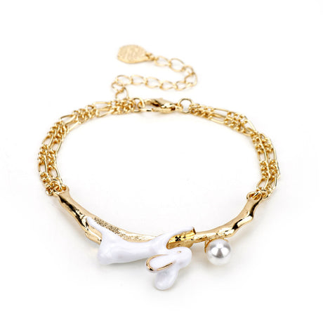 Pearl Painting Oil Rabbit Bracelet Women Bracelet Bracelet