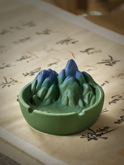 Qianli Jiangshan Ceramic Ashtray Home Living Room Office