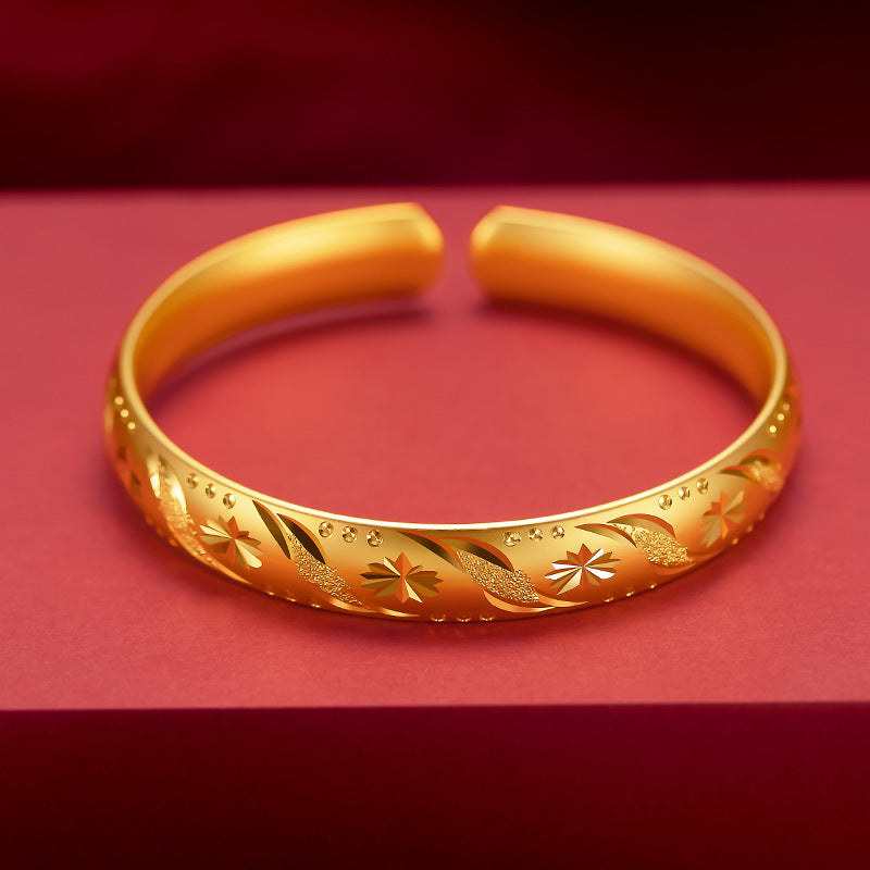 Electroplated Gold Ancient Feather Bracelet