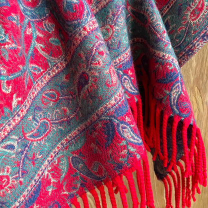 Artificial Cashmere Scarf Women's Ethnic Style Shawl Cape