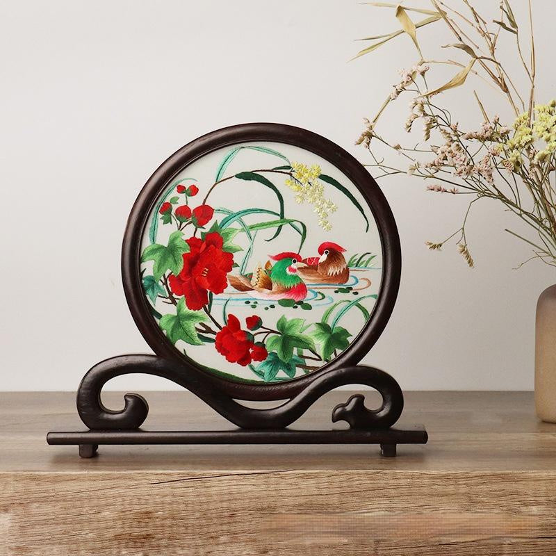 Creative Chinese Style Office Desk Handmade Embroidery Ornaments-6