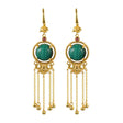 Ancient Style Long Tassel Hetian Jade Malachite Auspicious Cloud Earrings-7