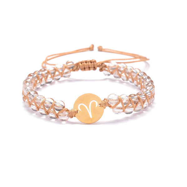 Constellations Handwoven Natural Agate Bracelet