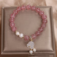 New Chinese Style Female Natural Strawberry Quartz Crystal Bracelet-1