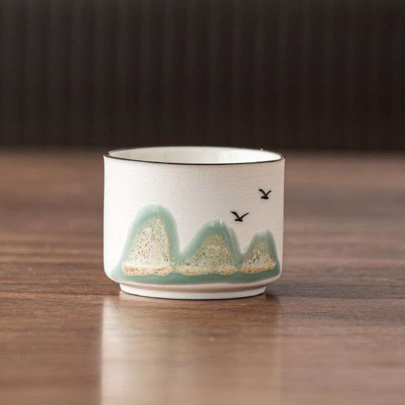 Hand-painted Ceramic Cup Thousand-li Landscape Creative Gift Tea Set Tea Cup