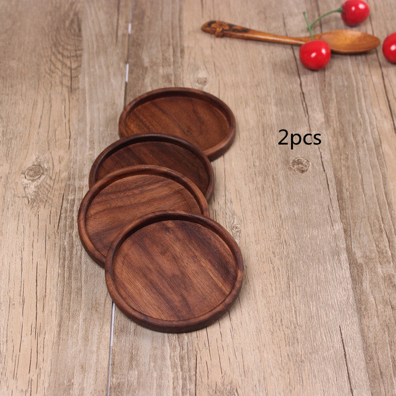 Black Walnut Square Coaster Wooden Insulation Pad