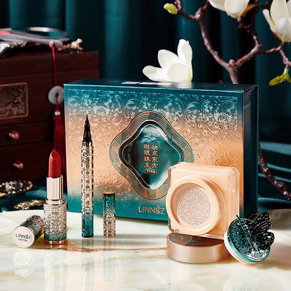 Linlang Pearl Jade Lipstick Air Cushion Cosmetics Set Gift Box-1