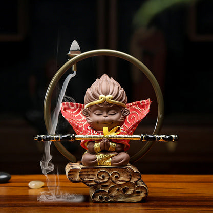 Wukong Meditation Home Backflow Incense Table Decoration-2