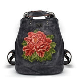 Rucksack Retro Leder Bag Tree Creme Leder -Rucksack