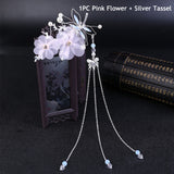 Ancient Style Butterfly Flower Tassel Hanfu Women Hairpin-7