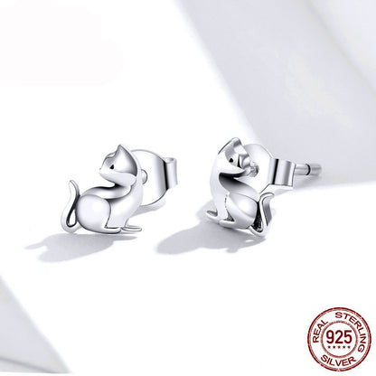 Sterling Silber S925 Einfache und kleine Ohrringe Ohrringe