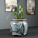 Vereinfachte Celadon Blumentopf im chinesischen Stil