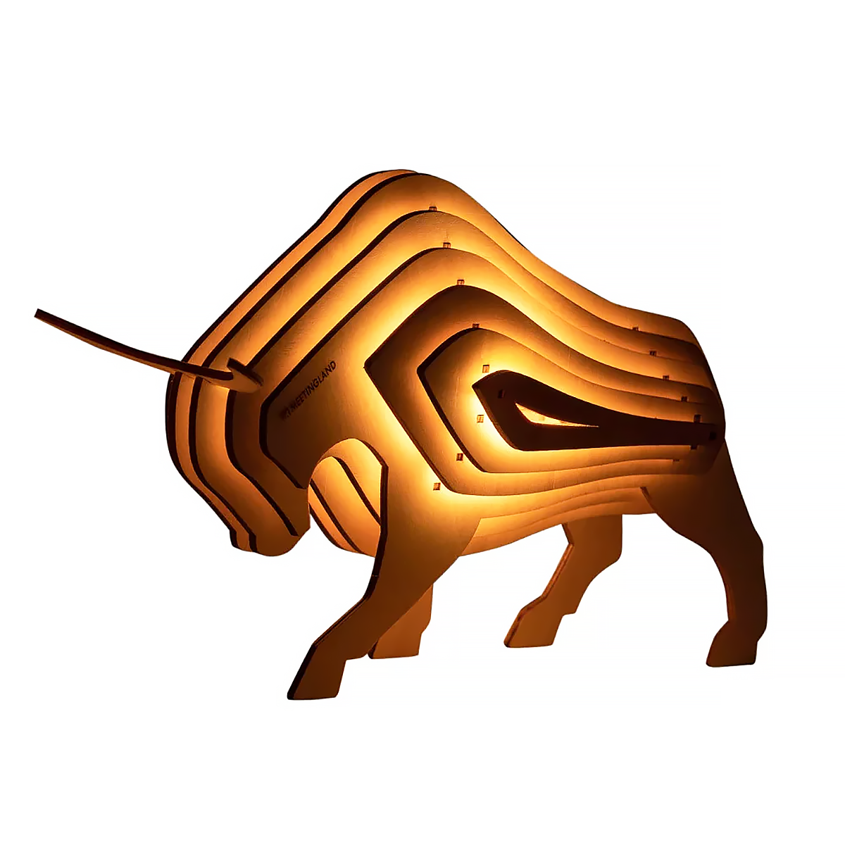 Wooden Animal DIY Lamp Rechargeable Ambient Night Light-11