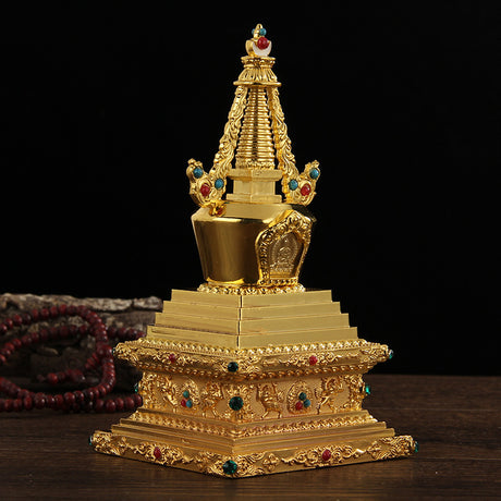 Fengshui Bodhi vergoldete Edelstein -Reliktpagode Yalita Buddha Pagode Bodhi Pagode