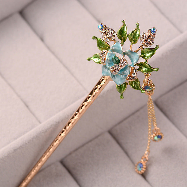 Retro hollow flower hairpin