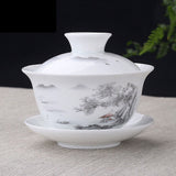 Celadon Sancai Bowl Single Tea Bowl Jingdezhen Kung Fu Teacups-3