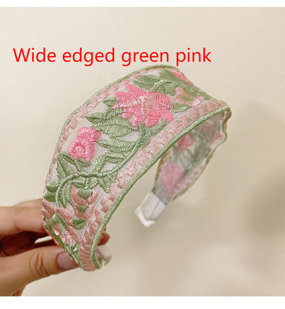 Ethnic Style Embroidery Floral Hair Band Hair Accessories-9