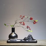 Chinese Style Ceramic Rockery Flowerpot With Dry Vase