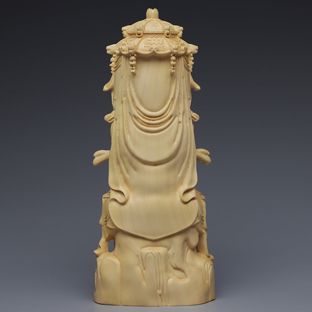 Guanyin Boxwood Pagoda Guanyin Ornamente Buddhist schreiben Handwerk