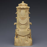 Guanyin Boxwood Pagoda Guanyin Ornamente Buddhist schreiben Handwerk