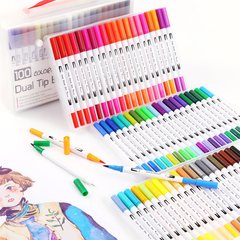 Watercolor Pen 48/60/72/100 Colors Ink Water Pen