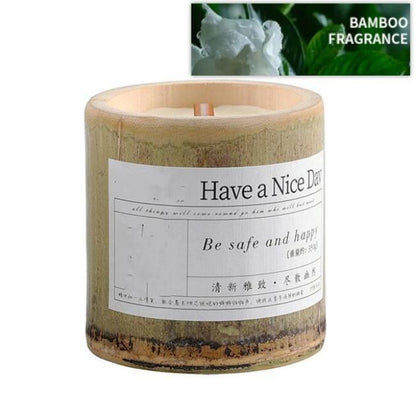 Indoor Bamboo Cup Scented Candle Valentine's Day Ambiance Gift-8