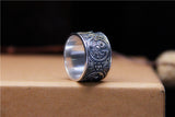 Pure Pure Silver Jewelry Thai Silver Chinese Ancient Style Blue Dragon White Tiger