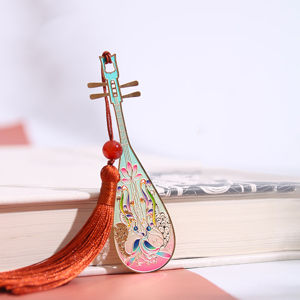 Dunhuang Academy Pipa Strings Alloy Bookmark-1