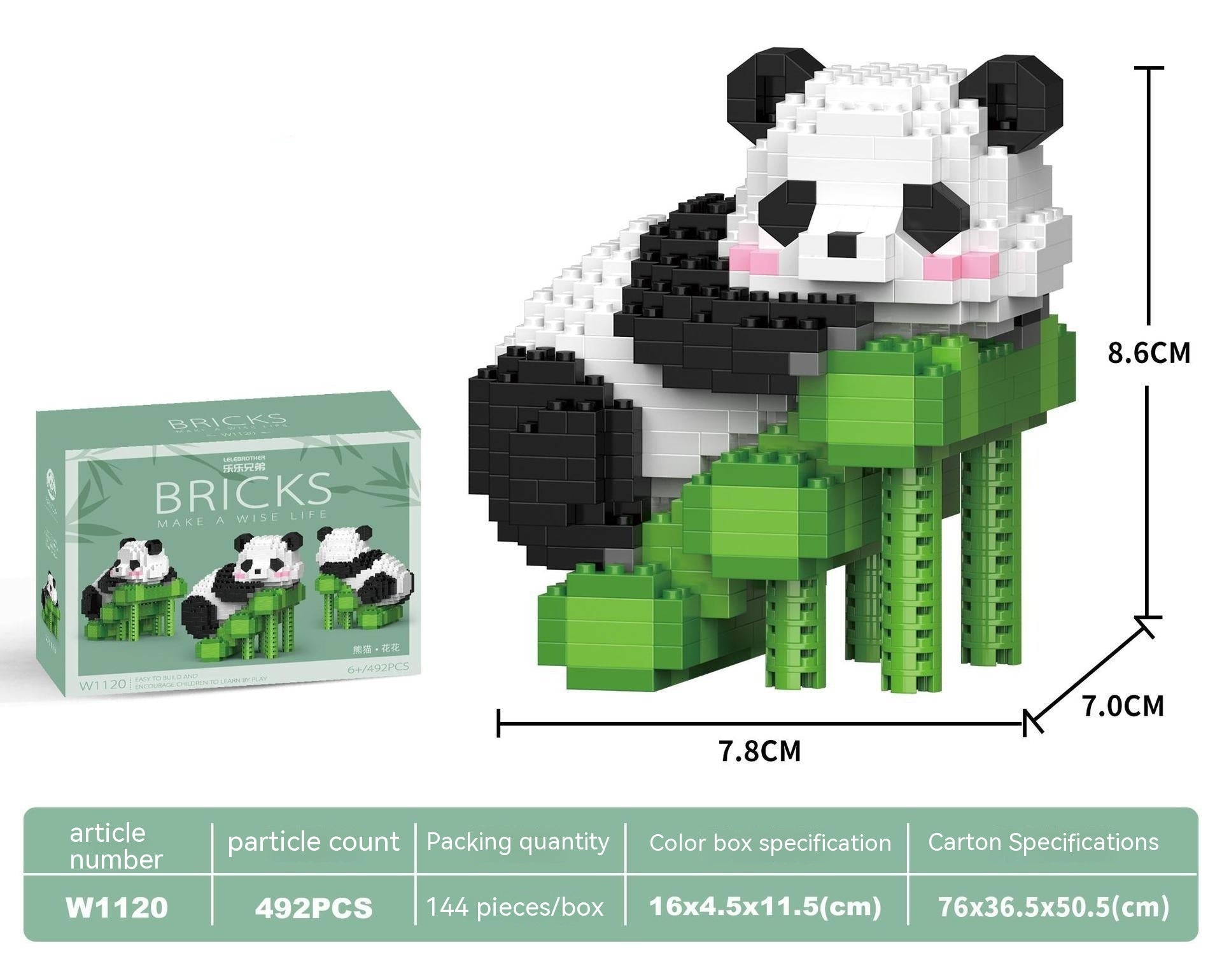 Giant Panda National Treasure Building Blocks Toys-3